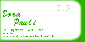 dora pauli business card