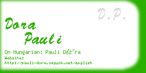 dora pauli business card